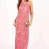 Melody Plisse Halter Maxi Dress - Hot Pink 2 Melody Plisse Halter Maxi Dress - Hot Pink -Clothing Discount Shop petal and pup usa dresses melody plisse halter maxi dress hot pink 33559100489905