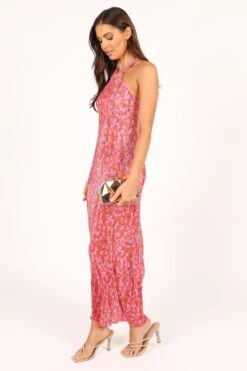 Melody Plisse Halter Maxi Dress - Hot Pink 14 Melody Plisse Halter Maxi Dress - Hot Pink -Clothing Discount Shop petal and pup usa dresses melody plisse halter maxi dress hot pink 33559100620977