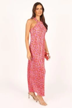 Melody Plisse Halter Maxi Dress - Hot Pink 16 Melody Plisse Halter Maxi Dress - Hot Pink -Clothing Discount Shop petal and pup usa dresses melody plisse halter maxi dress hot pink 33559100686513