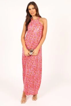 Melody Plisse Halter Maxi Dress - Hot Pink 17 Melody Plisse Halter Maxi Dress - Hot Pink -Clothing Discount Shop petal and pup usa dresses melody plisse halter maxi dress hot pink 33559100719281