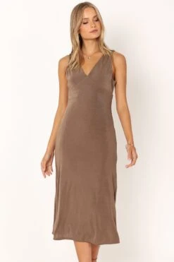 Minia Midi Dress - Wood