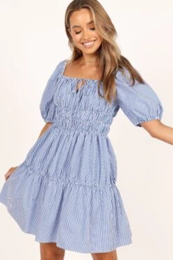 Minne Mini Dress - Blue Stripe 12 Minne Mini Dress - Blue Stripe -Clothing Discount Shop petal and pup usa dresses minne mini dress blue stripe 33488436396209