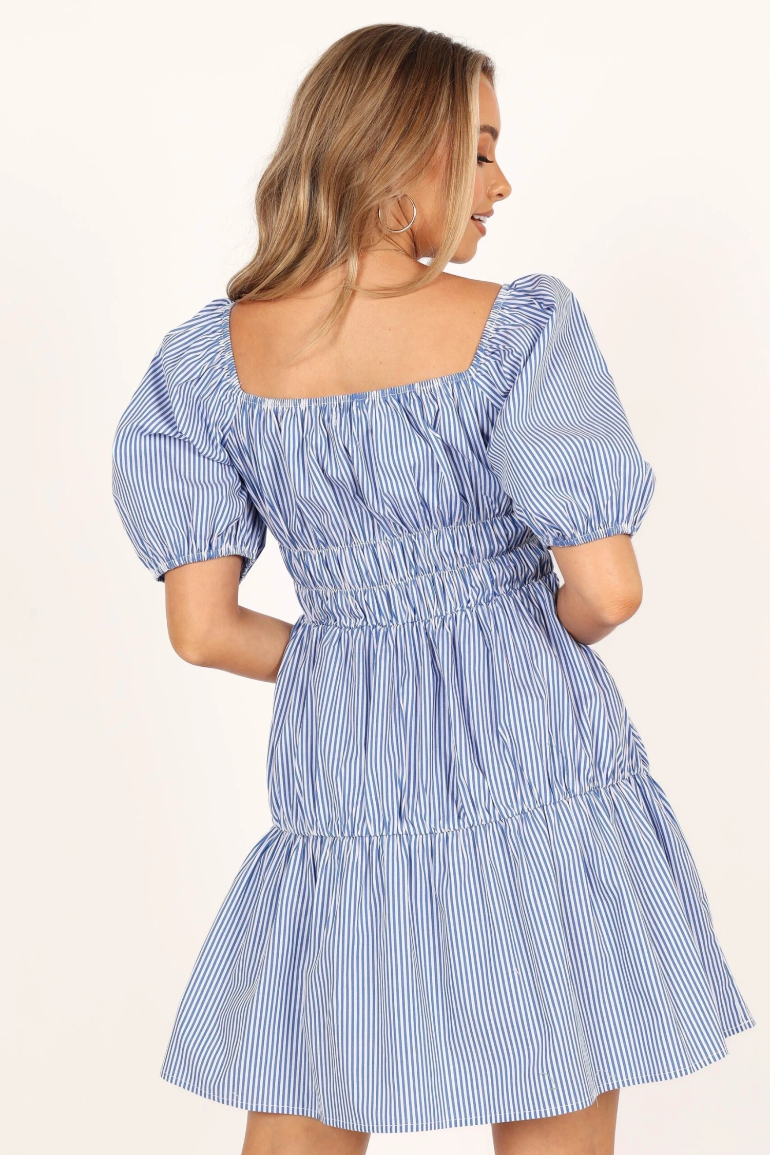 Minne Mini Dress - Blue Stripe 10 Minne Mini Dress - Blue Stripe - Image 8