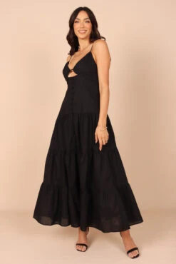 Myrna Cutout Maxi Dress - Black -Clothing Discount Shop petal and pup usa dresses myrna cutout maxi dress black 32213997191345