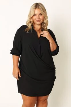 Niky Long Sleeve Mini Dress - Black 20 Niky Long Sleeve Mini Dress - Black -Clothing Discount Shop petal and pup usa dresses niky long sleeve mini dress black 33968176332977