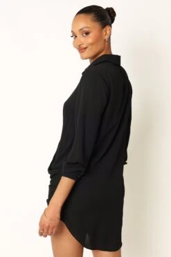 Niky Long Sleeve Mini Dress - Black 21 Niky Long Sleeve Mini Dress - Black -Clothing Discount Shop petal and pup usa dresses niky long sleeve mini dress black 33968176365745