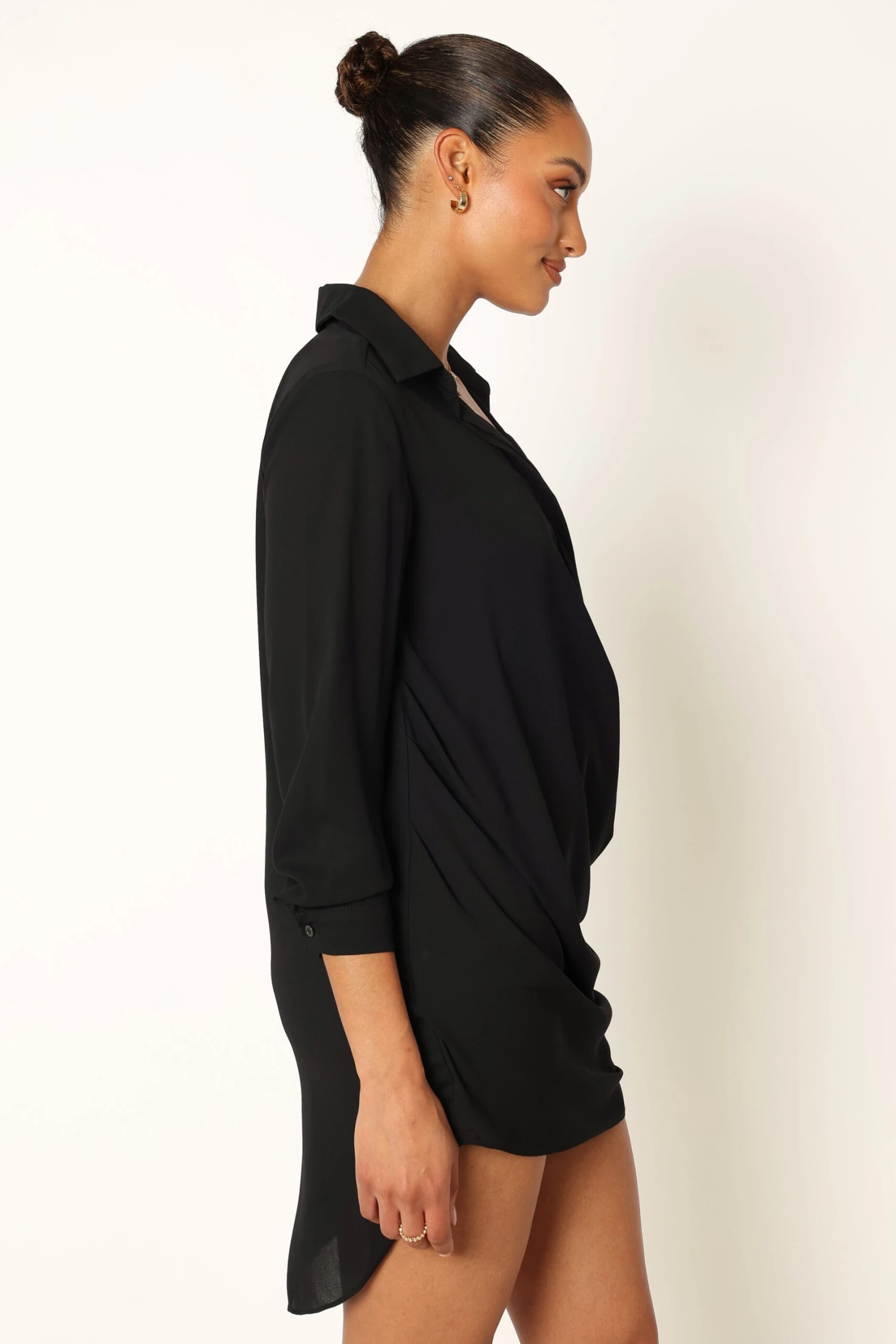 Niky Long Sleeve Mini Dress - Black 7 Niky Long Sleeve Mini Dress - Black - Image 5