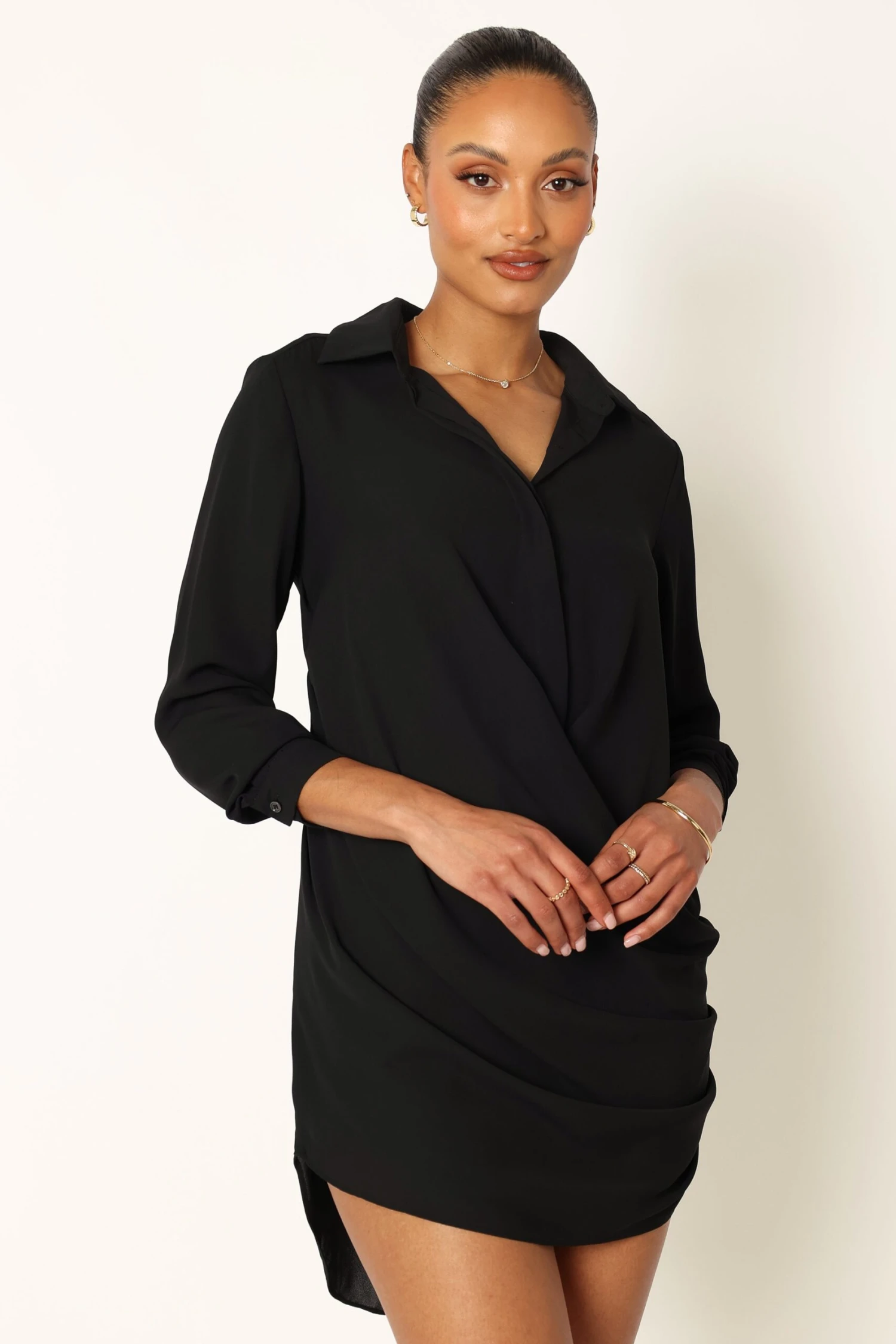 Niky Long Sleeve Mini Dress - Black 10 Niky Long Sleeve Mini Dress - Black - Image 8