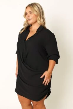 Niky Long Sleeve Mini Dress - Black 27 Niky Long Sleeve Mini Dress - Black -Clothing Discount Shop petal and pup usa dresses niky long sleeve mini dress black 33968176562353