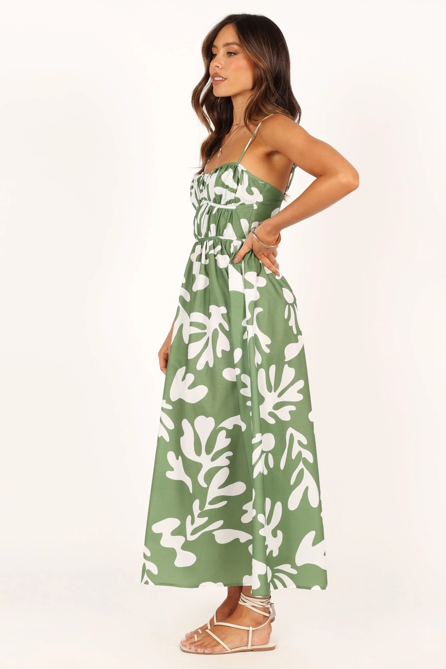 Payton Midi Dress - Khaki 9 Payton Midi Dress - Khaki - Image 7