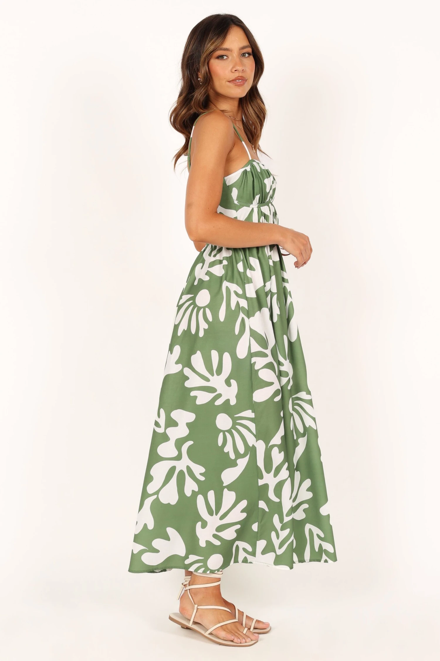 Payton Midi Dress - Khaki 12 Payton Midi Dress - Khaki - Image 10