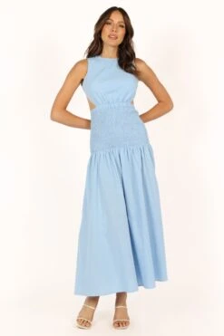 Reagan Maxi Dress - Blue 17 Reagan Maxi Dress - Blue -Clothing Discount Shop petal and pup usa dresses reagan maxi dress blue 33681595793585