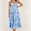 Rose Midi Dress - Blue/White 1 Rose Midi Dress - Blue/White -Clothing Discount Shop petal and pup usa dresses rose midi dress blue white 33190443876529