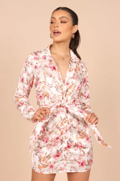 Ruby Alani Dress - White Floral -Clothing Discount Shop petal and pup usa dresses ruby alani dress white floral 32396370215089