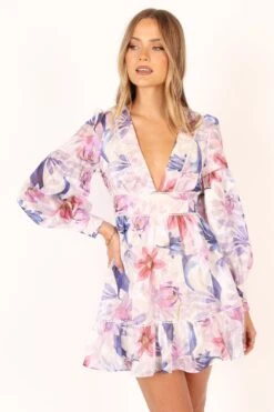 Rume Long Sleeve Mini Dress - Purple Floral 17 Rume Long Sleeve Mini Dress - Purple Floral -Clothing Discount Shop petal and pup usa dresses rume long sleeve mini dress purple floral 34007552884913