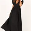 Scout Frill Shoulder Maxi Dress - Black -Clothing Discount Shop petal and pup usa dresses scout frill shoulder maxi dress black 33690333577393