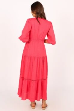 Tabby Long Sleeve Midi Dress - Watermelon 12 Tabby Long Sleeve Midi Dress - Watermelon -Clothing Discount Shop petal and pup usa dresses tabby long sleeve midi dress watermelon 33987162669233