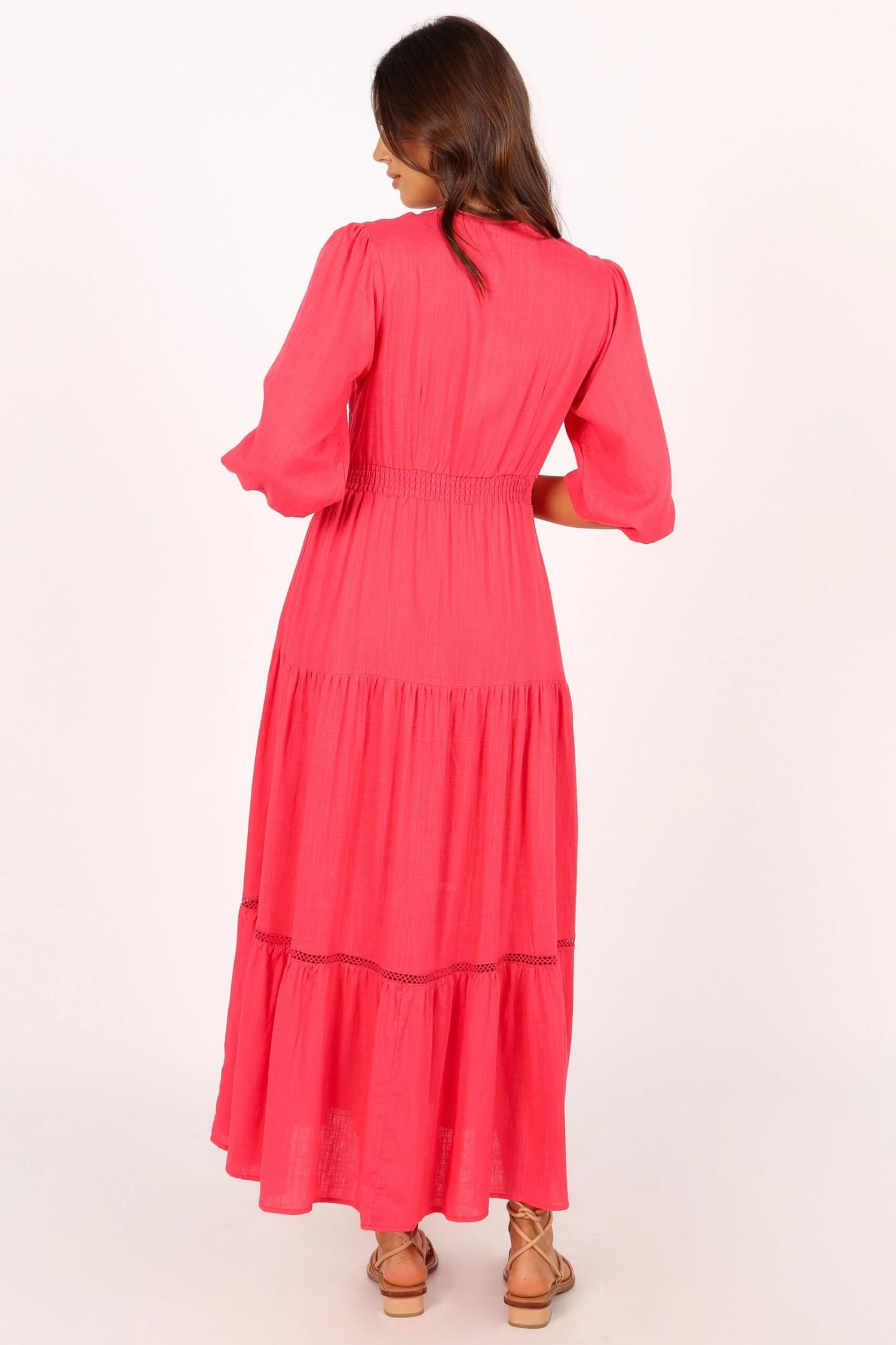 Tabby Long Sleeve Midi Dress - Watermelon 6 Tabby Long Sleeve Midi Dress - Watermelon - Image 4