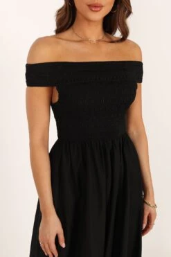 Tessa Off Shoulder Maxi Dress - Black 20 Tessa Off Shoulder Maxi Dress - Black -Clothing Discount Shop petal and pup usa dresses tessa off shoulder midi dress black 33829497471153