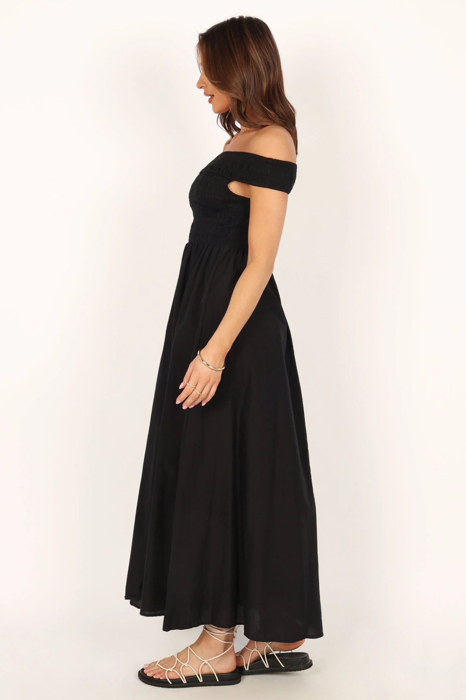 Tessa Off Shoulder Maxi Dress - Black 12 Tessa Off Shoulder Maxi Dress - Black - Image 10