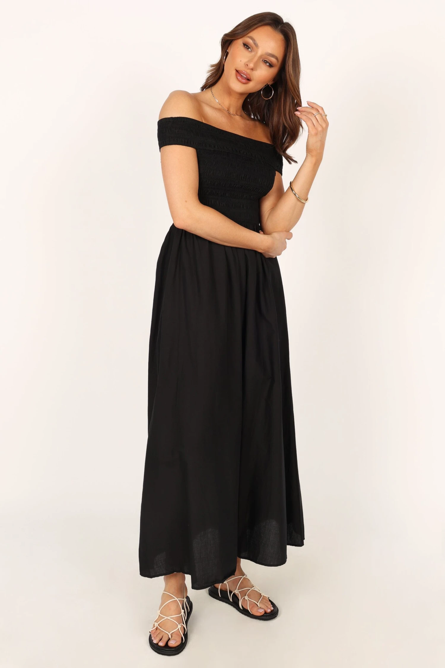 Tessa Off Shoulder Maxi Dress - Black 15 Tessa Off Shoulder Maxi Dress - Black - Image 13