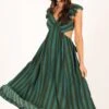 Viola Maxi Dress - Green Stripe 2 Viola Maxi Dress - Green Stripe -Clothing Discount Shop petal and pup usa dresses viola maxi dress green stripe 33690335609009