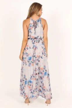 Vita High Neck Maxi Dress - Ivory Floral -Clothing Discount Shop petal and pup usa dresses vita high neck maxi dress ivory floral 33469370237105