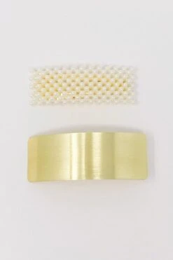 Hairclip Set - Gold/Pearl