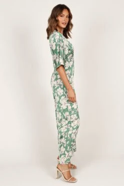 Rosalyn Jumpsuit - Green Floral 13 Rosalyn Jumpsuit - Green Floral -Clothing Discount Shop petal and pup usa jumpsuits rosalyn jumpsuit green floral 33381633392817