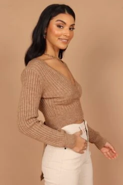 Brother Knit Sweater - Mocha 19 Brother Knit Sweater - Mocha -Clothing Discount Shop petal and pup usa knitwear brother knit sweater mocha 32398084112561