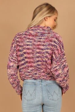 Connie Mock Neck Knit Sweater - Purple -Clothing Discount Shop petal and pup usa knitwear connie mock neck knit sweater purple 32564129530033