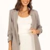 Eliz Single Button Blazer - Grey 2 Eliz Single Button Blazer - Grey -Clothing Discount Shop petal and pup usa outerwear eliz single button blazer grey 33752441618609