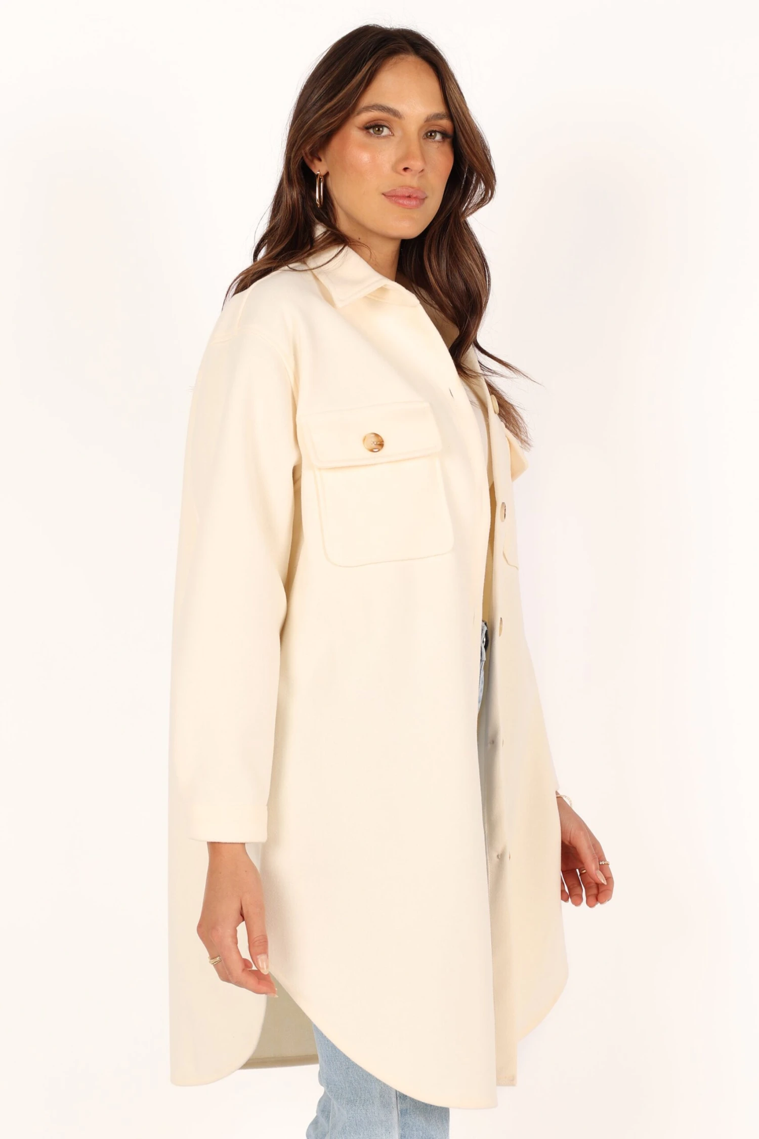 Elodie Double Pocket Shacket - Cream 7 Elodie Double Pocket Shacket - Cream - Image 5
