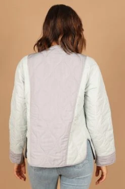 Hailey Quilted Jacket - Blue -Clothing Discount Shop petal and pup usa outerwear hailey quilted jacket blue 32589020397745