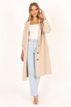 Ivy Button Front Coatigan - Oatmeal 14 Ivy Button Front Coatigan - Oatmeal -Clothing Discount Shop petal and pup usa outerwear ivy button front coatigan oatmeal 33960015429809