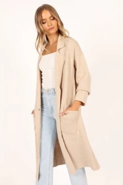 Ivy Button Front Coatigan - Oatmeal 20 Ivy Button Front Coatigan - Oatmeal -Clothing Discount Shop petal and pup usa outerwear ivy button front coatigan oatmeal 33960015659185