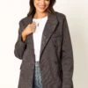 Juliette Blazer - Charcoal 2 Juliette Blazer - Charcoal -Clothing Discount Shop petal and pup usa outerwear juliette blazer charcoal 33935873573041
