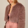 Molly Faux Fur Jacket - Mocha