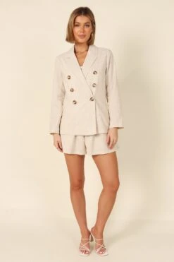 Nicole Blazer - Beige 15 Nicole Blazer - Beige -Clothing Discount Shop petal and pup usa outerwear nicole blazer beige 32129778057393