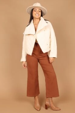 Susannah Quilted Jacket - Cream 12 Susannah Quilted Jacket - Cream -Clothing Discount Shop petal and pup usa outerwear susannah quilted jacket cream 32739017228465