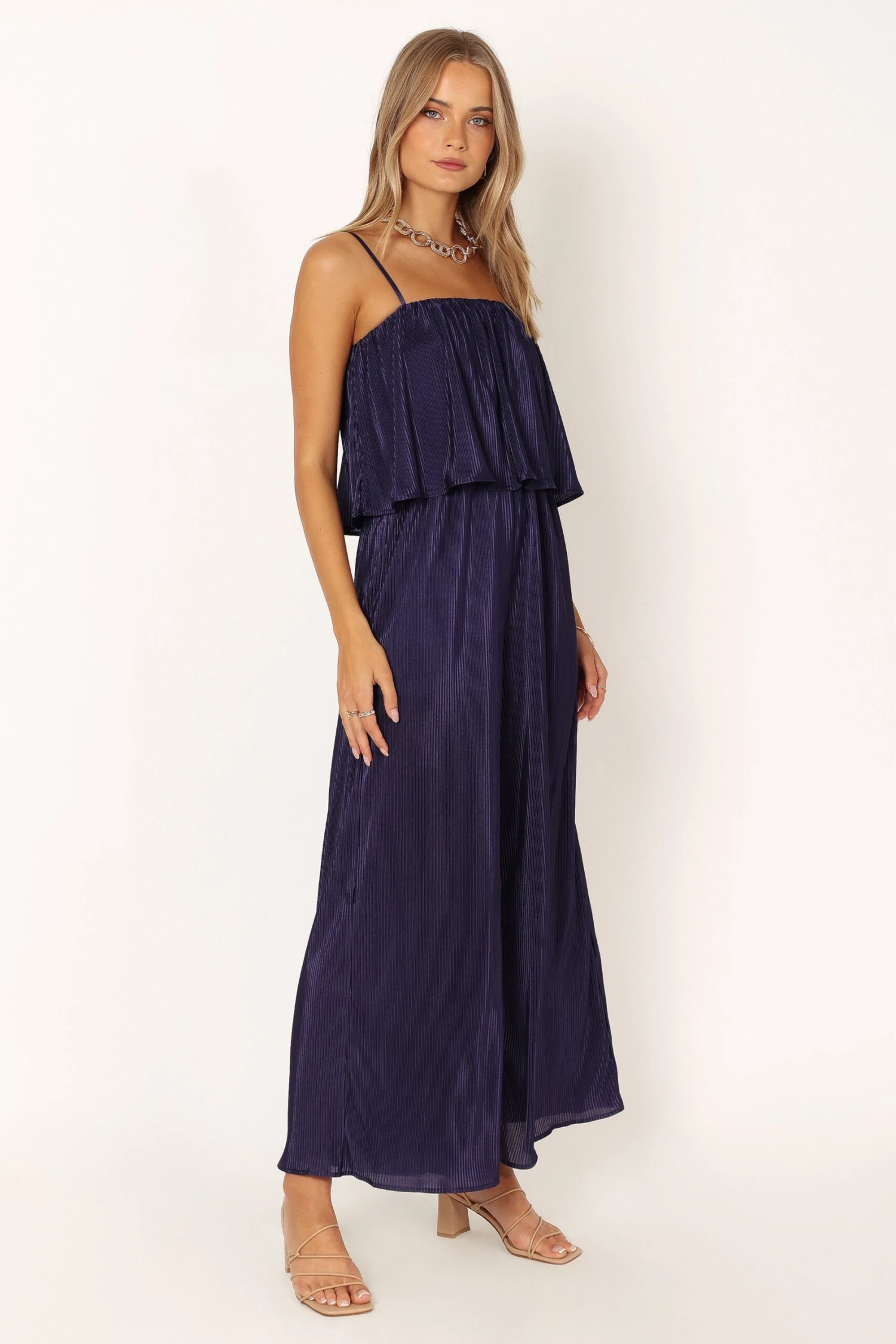 Jillian Plisse Jumpsuit - Navy 5 Jillian Plisse Jumpsuit - Navy - Image 3