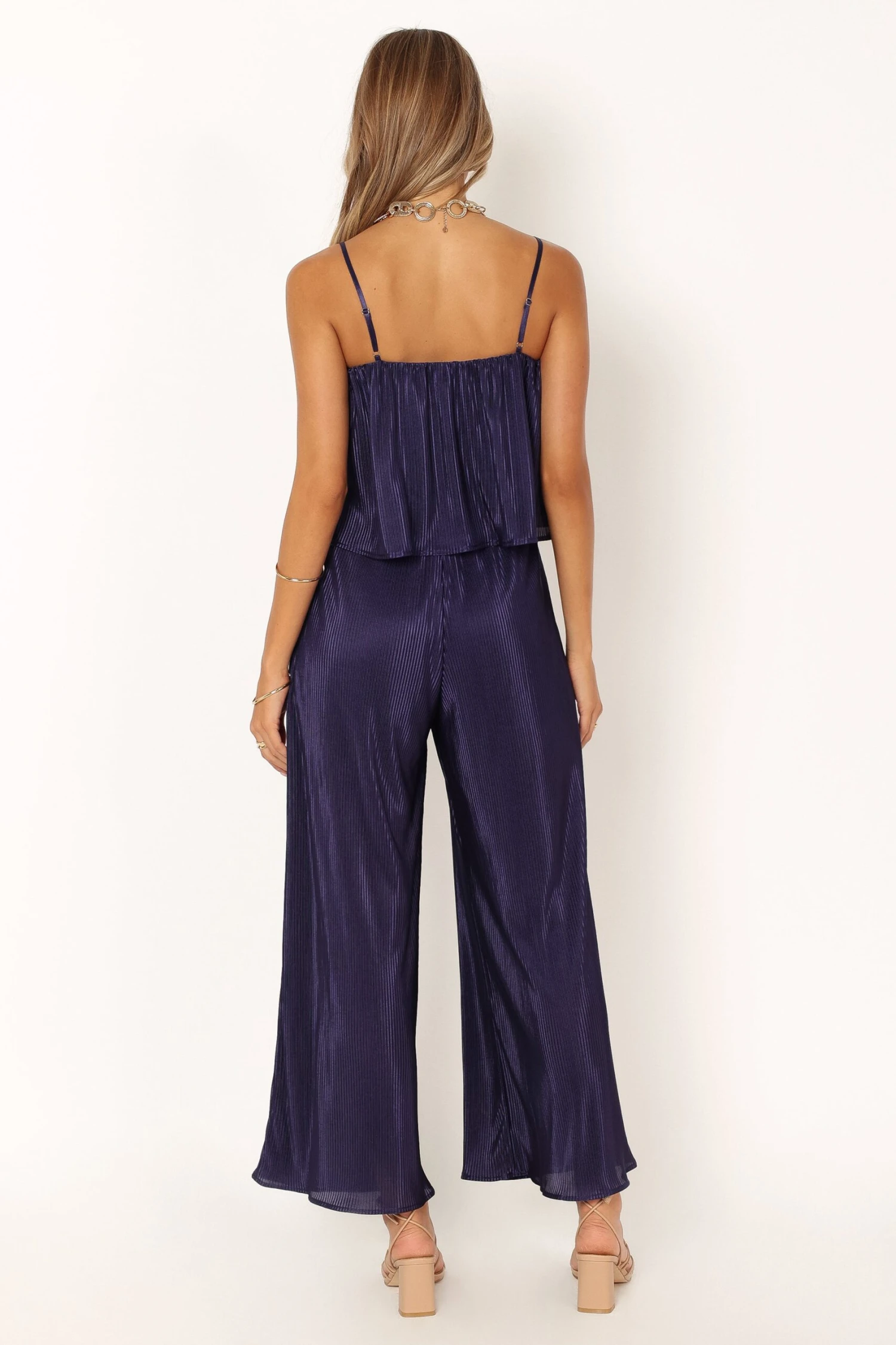 Jillian Plisse Jumpsuit - Navy 7 Jillian Plisse Jumpsuit - Navy - Image 5