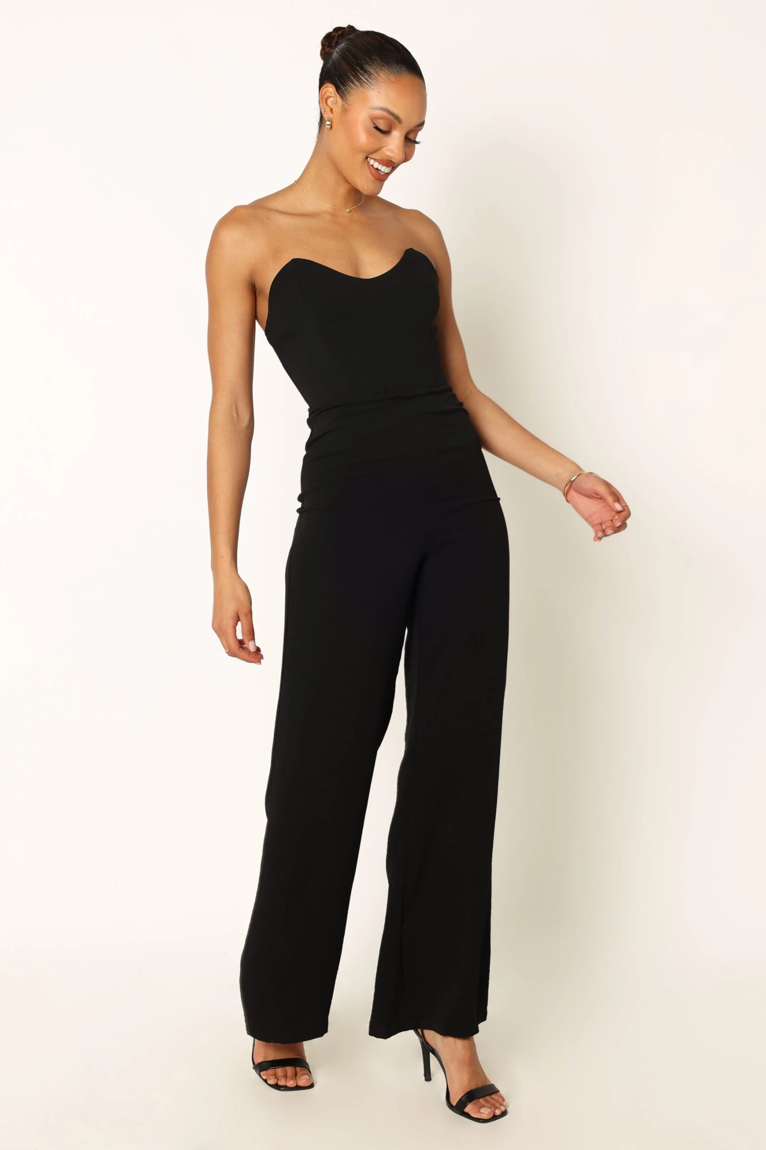 Nyla Sweetheart Jumpsuit - Black 4 Nyla Sweetheart Jumpsuit - Black - Image 2