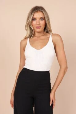 Gemma V Neck Tank Top - Ivory 14 Gemma V Neck Tank Top - Ivory -Clothing Discount Shop petal and pup usa tops gemma v neck tank top ivory 32213986345137