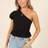 Katie Top - Black 1 Katie Top - Black -Clothing Discount Shop petal and pup usa tops katie top black 31906717434033