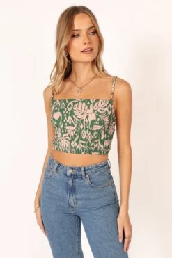 Lani Top - Green 17 Lani Top - Green -Clothing Discount Shop petal and pup usa tops lani top green 33856965902513