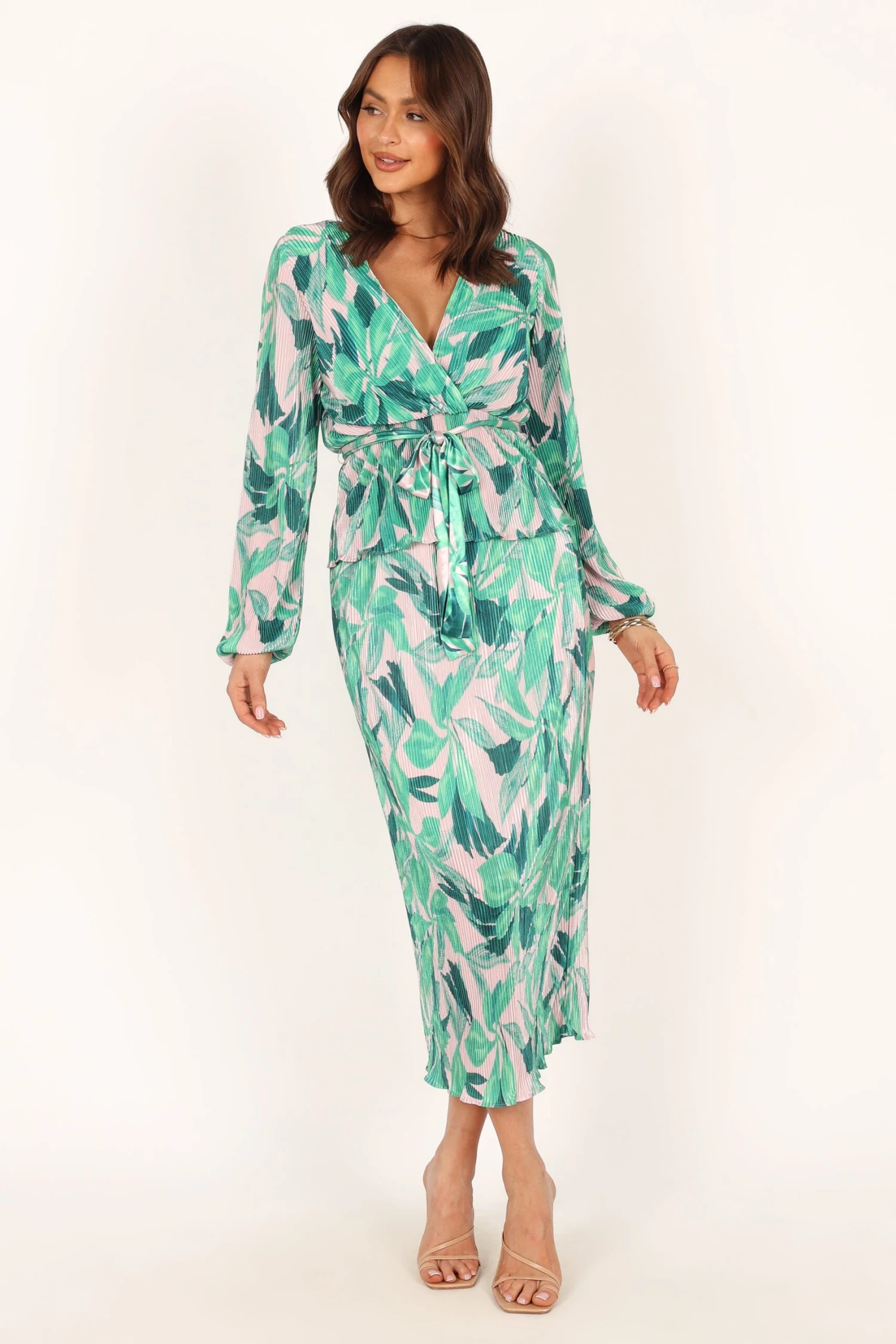 Minelli Pleat Top - Green 6 Minelli Pleat Top - Green - Image 4