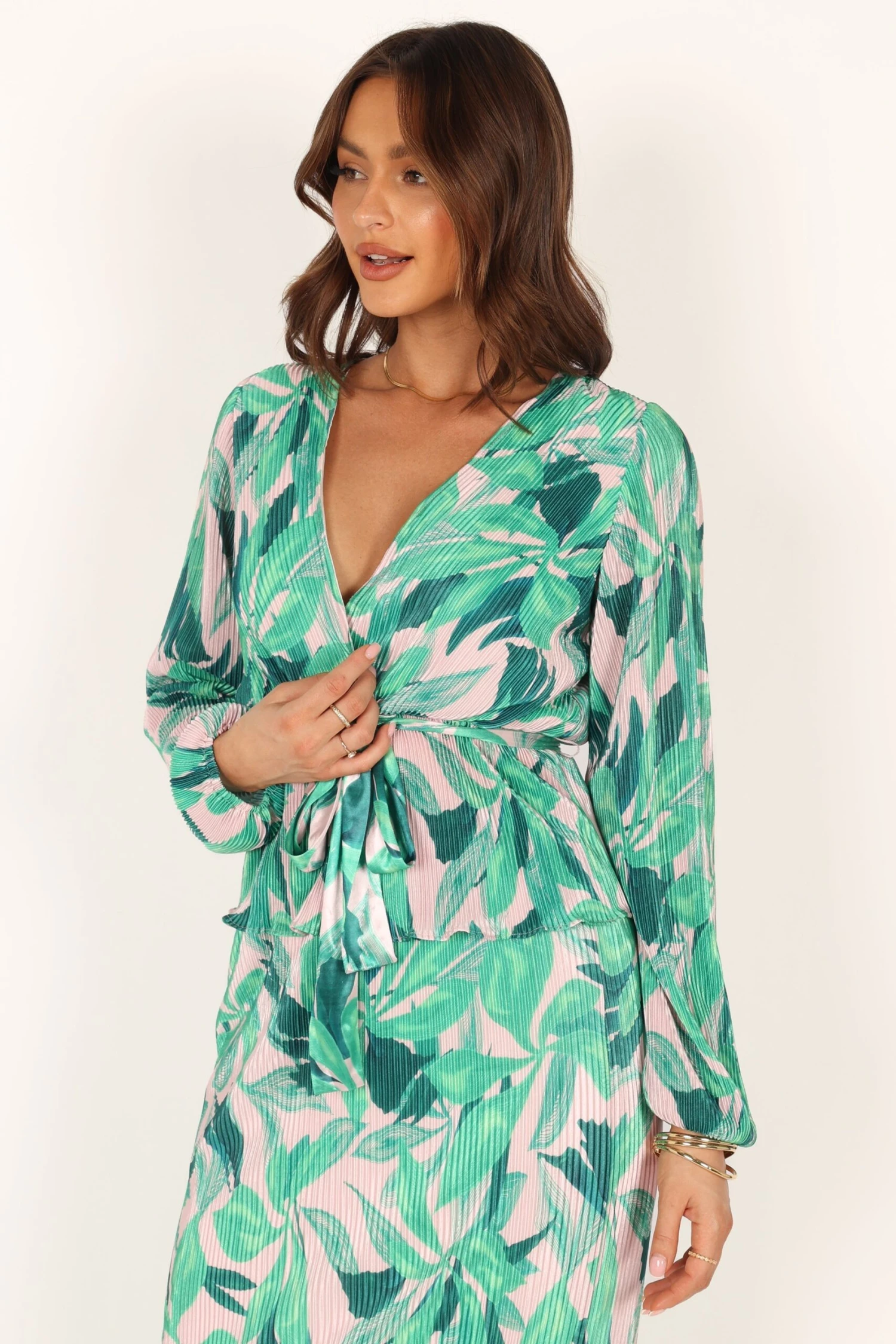 Minelli Pleat Top - Green 12 Minelli Pleat Top - Green - Image 10