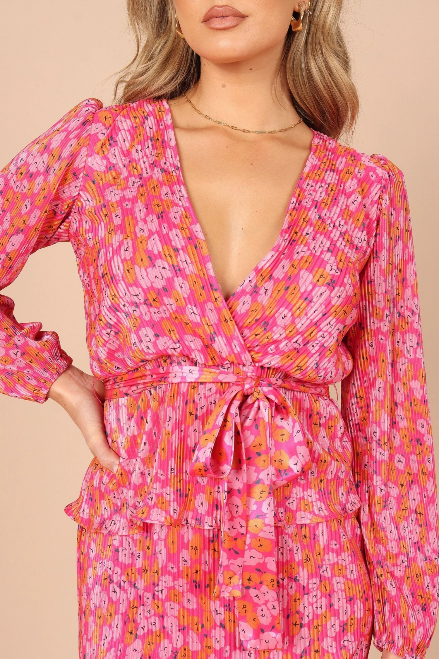 Minelli Pleat Top - Hot Pink 7 Minelli Pleat Top - Hot Pink - Image 5