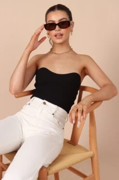 Nina Strapless Top - Black -Clothing Discount Shop petal and pup usa tops nina strapless top black 32213975302321